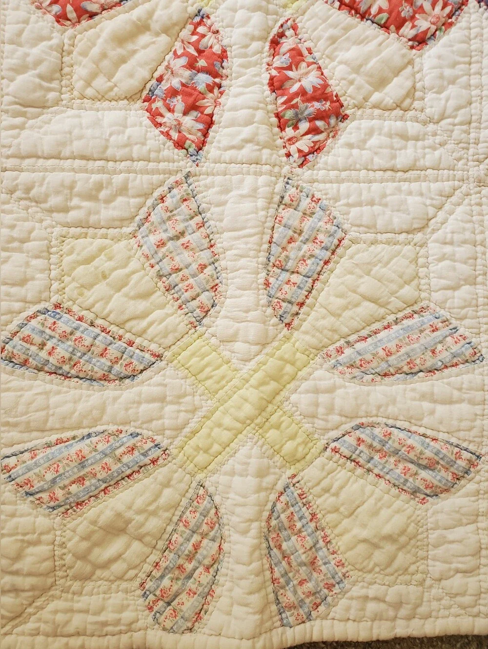 Crinkle Cotton Vintage Handmade Tulip Qulit - Picture 9 of 10